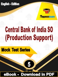 Central Bank of India SO (Production Support) PDF Book In English - Practice Set
