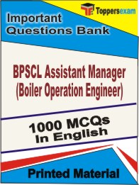 BPSCL Assistant Manager (Boiler Operation Engineer) Book in English - Objective MCQ