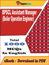BPSCL Assistant Manager (Boiler Operation Engineer) PDF Book In English - MCQ / Objective Questions