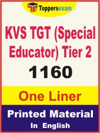 KVS TGT (Special Educator) Tier-2 One Liner Book in English