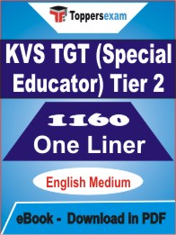 KVS TGT (Special Educator) Tier-2 One Liner Book PDF in English
