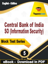 Central Bank of India SO (Information Security)  PDF Book In English - Practice Set