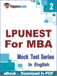 LPUNEST For MBA Test PDF Book In English - Question Paper