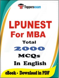 LPUNEST For MBA PDF Book In English - MCQ / Objective Questions