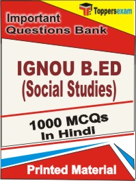 IGNOU B.ED (Social Studies) Book in Hindi - Objective MCQ