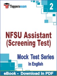 NFSU Assistant (Screening Test) Test PDF Book In English - Question Paper
