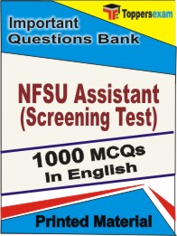 NFSU Assistant (Screening Test) Book in English - Objective MCQ