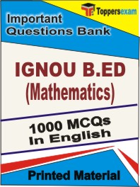 IGNOU B.ED (Mathematics) Book in English - Objective MCQ