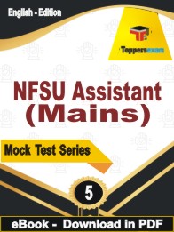 NFSU Assistant (Mains) Test PDF Book In English - Practice Set