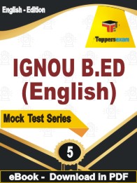 IGNOU B.ED (English) Test PDF Book In English - Practice Set