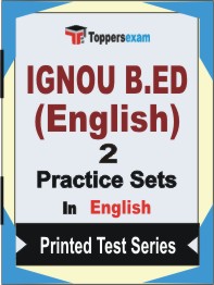 IGNOU B.ED (English) Book in English - Question Paper / Practice Set