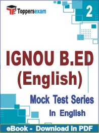 IGNOU B.ED (English) Test PDF Book In English - Question Paper