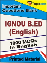 IGNOU B.ED (English) Book in English - Objective MCQ