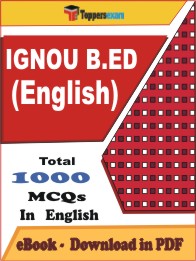 IGNOU B.ED (English) PDF Book In English - MCQ / Objective Questions