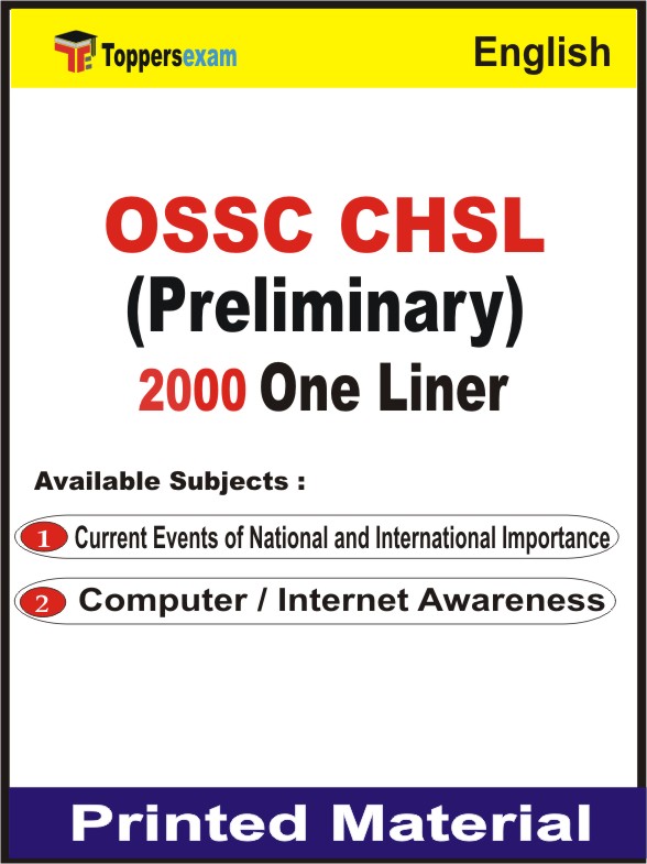 OSSC CHSL (Preliminary) One Liner Book in English