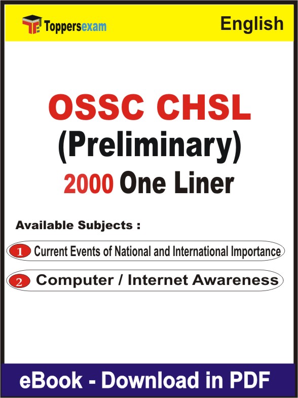 OSSC CHSL (Preliminary) One Liner Book PDF in English
