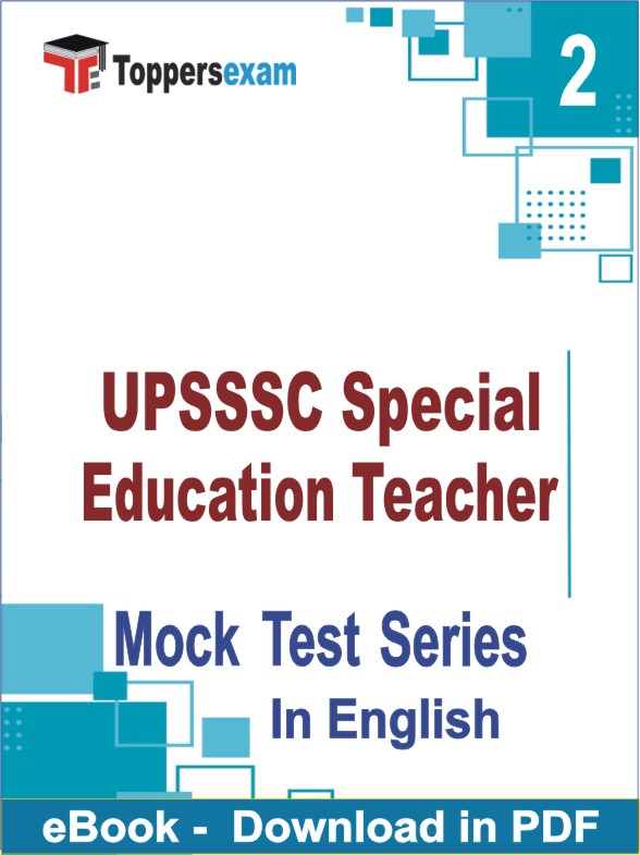 UPSSSC Special Education Teacher PDF Book In English - Question Paper