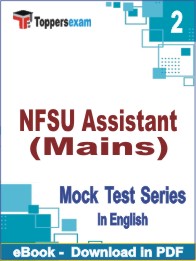 NFSU Assistant (Mains) Test PDF Book In English - Question Paper