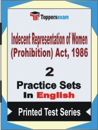 Indecent Representation of Women (Prohibition) Act, 1986 Book in English - Question Paper / Practice Set