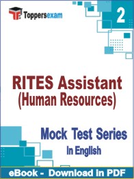 RITES Assistant (Human Resources) Test PDF Book In English - Question Paper