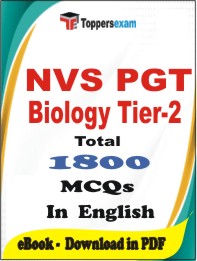 NVS PGT Biology (Tier-2) PDF Book In English - MCQ / Objective Questions