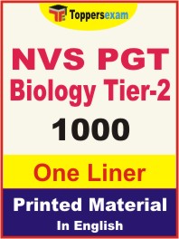 NVS PGT Biology (Tier-2) One Liner Book in English