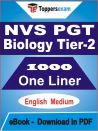 NVS PGT Biology (Tier-2) One Liner Book PDF in English