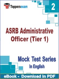ASRB Administrative Officer (Tier 1) Test PDF Book In English - Question Paper