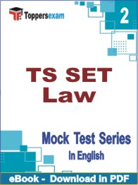 TS SET Law Test PDF Book In English - Question Paper