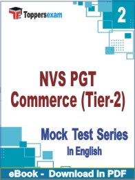 NVS PGT Commerce (Tier-2) PDF Book In English - Question Paper