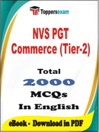 NVS PGT Commerce (Tier-2) PDF Book In English - MCQ / Objective Questions