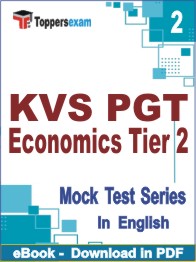KVS PGT Economics (Tier-2) Test PDF Book In English - Question Paper