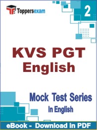 KVS PGT English Test PDF Book In English - Question Paper