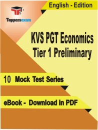 KVS PGT Economics Tier 1 Preliminary Test PDF Book in English - Mock Test/Practice Set