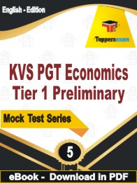KVS PGT Economics Tier 1 Preliminary Test PDF Book In English - Practice Set