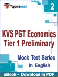 KVS PGT Economics Tier 1 Preliminary Test PDF Book In English - Question Paper