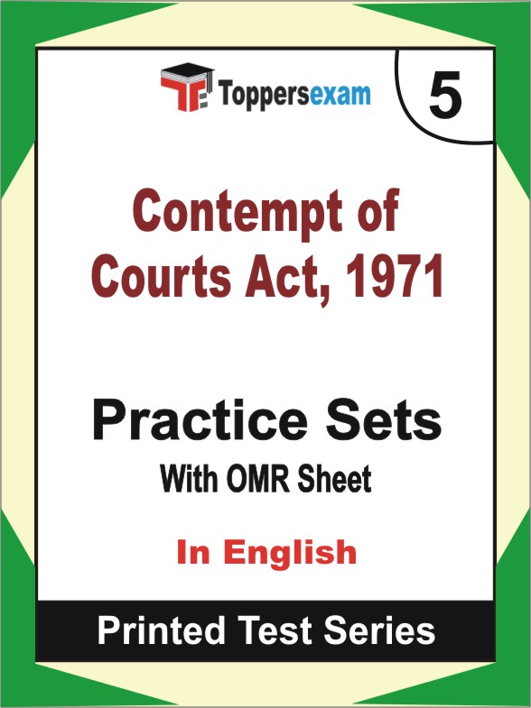 Contempt of Courts Act, 1971 Book in English - Mock Test / Practice Set