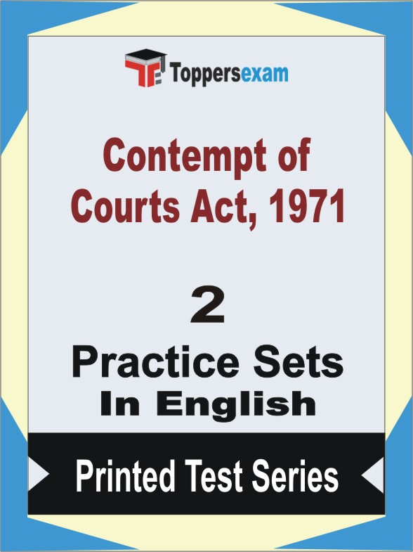 Contempt of Courts Act, 1971 Book in English - Question Paper / Practice Set