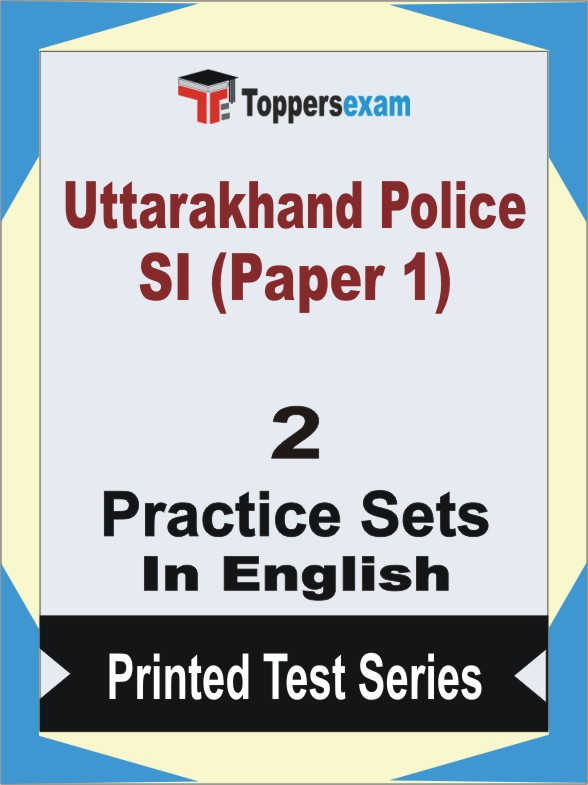 Uttarakhand Police SI (Paper 1) Book in English - Question Paper / Practice Set