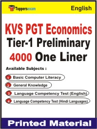 KVS PGT Economics Tier 1 Preliminary One Liner Book in English