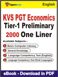 KVS PGT Economics Tier 1 Preliminary One Liner Book PDF in English