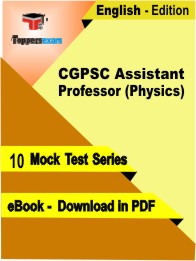CGPSC Assistant Professor (Physics) Test PDF Book in English - Mock Test/Practice Set