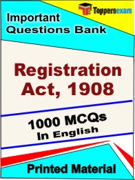 Registration Act, 1908 Book in English - Objective MCQ