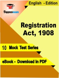 Registration Act, 1908PDF Book InEnglish - Mock Test/Practice Set
