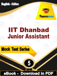 IIT Dhanbad Junior Assistant Test PDF Book In English - Practice Set