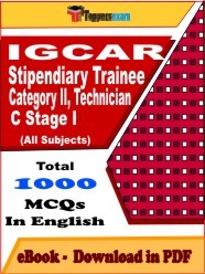 EBook of IGCAR Stipendiary Trainee Category II, Technician C Stage I Exam , PDF Format in English