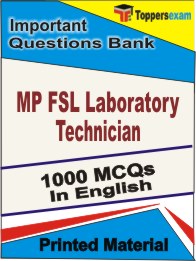 MP FSL Laboratory Technician Book in English - Objective MCQ
