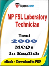 MP FSL Laboratory Technician PDF Book In English - MCQ / Objective Questions