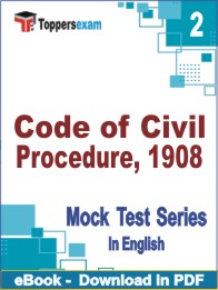 Code of Civil Procedure, 1908 Test PDF Book In English - Question Paper