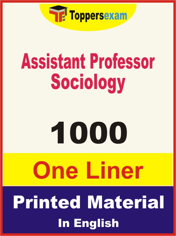 Assistant Professor Sociology One Liner Book in English